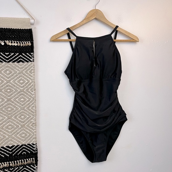 Ellen Tracy Other - Ellen Tracy black high neck one piece swimsuit